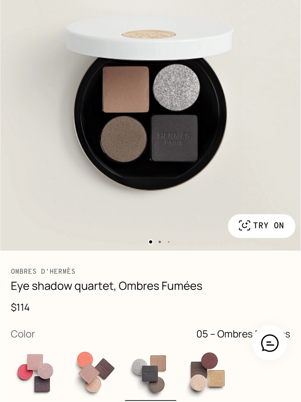 Hermes Eyeshadow Quad Ombré Fumees